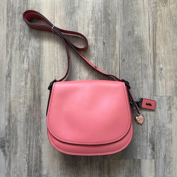 Coach Crossbody Saddle 23 Pink Bag - Picture 1 of 8